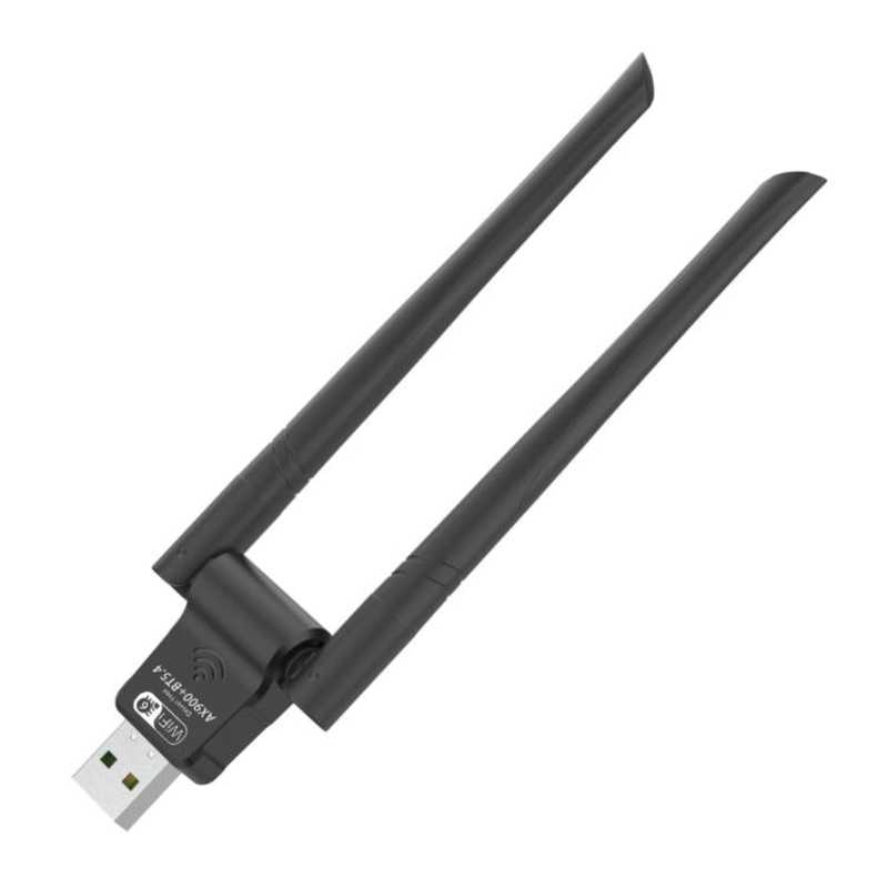 RE-902 External Dual Antenna Bluetooth WiFi 2 in 1 Computer Driver-free USB Network Adapter(Black)