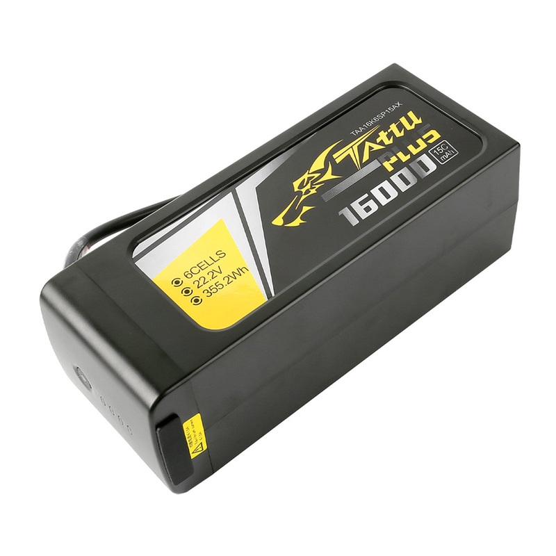 Tattu Plus 16000mAh 6S 15C 22.2V Lipo Battery Pack With AS150+XT150 Plug (New Version)