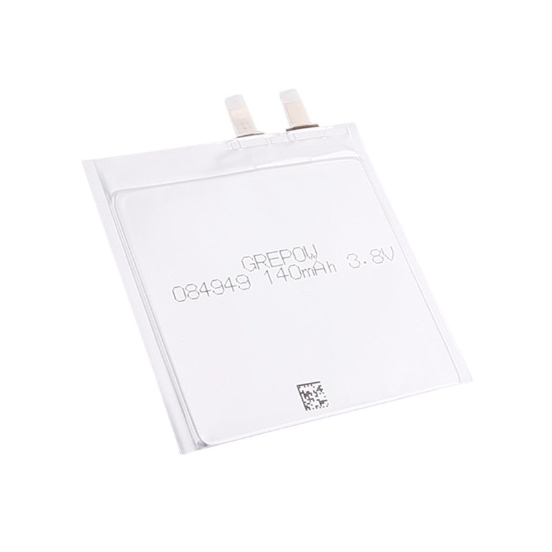 Grepow 0849049 3.8V 140mAh LiPo Battery (Lithium Polymer), Rectangle Shaped 1S1P 1C, 48.5x49x0.85mm