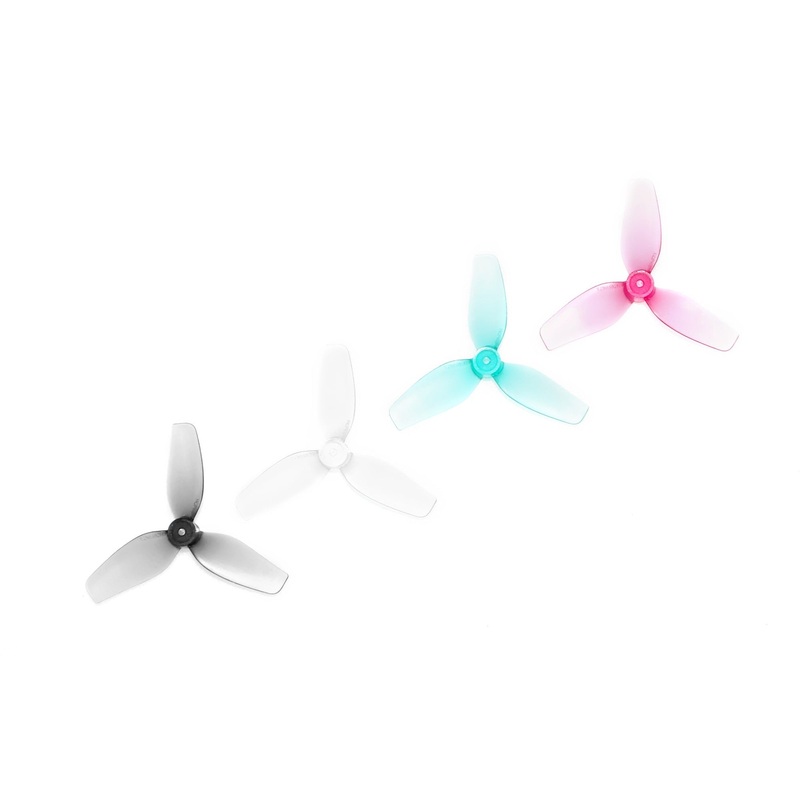 HQ Ultralight Whoop Prop 1.2X0.9X3 31mm 3-Blade PC Propellers Set (2CW+2CCW), 1mm Shaft Grey