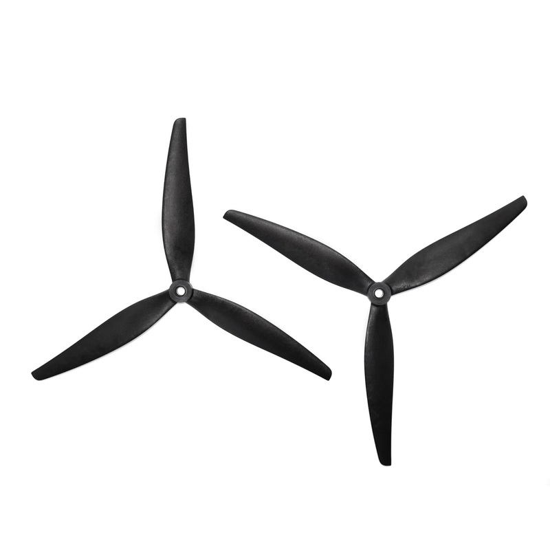 HQProp LR8X4.2X3 8in Tri-Blade Propeller Set (2CW+2CCW) Black Glass Fiber Reinforced Nylon