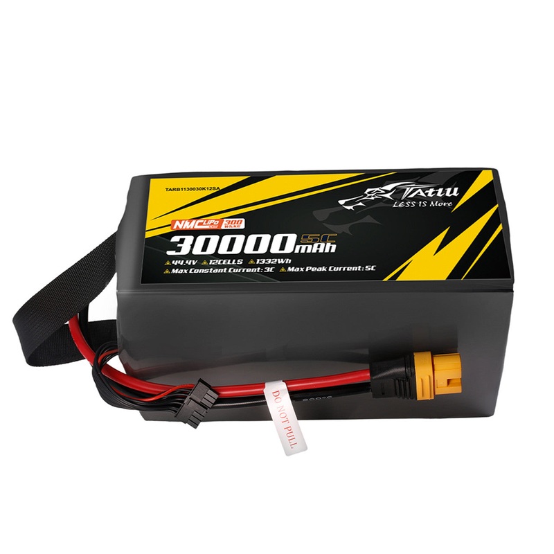 Tattu Semi-solid State 300Wh/kg 30000mAh 44.4V 12S1P 5C Lipo Battery Pack with AS150U for UAV/Drone