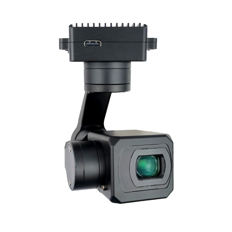 TOPOTEK KHP05S35 Dual Light Small Gimbal - 45x Hybrid Zoom (5X Optical + 9x Digital ) Camera 3-Axis Stabilization PTZ for UAV Drone