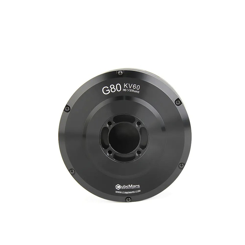 CubeMars G80 KV30 KV60 Gimbal Motor 24V 1Nm 2.9Nm Peak Torque Large Hollow Shaft Low Cogging Torque Dual Control Modes
