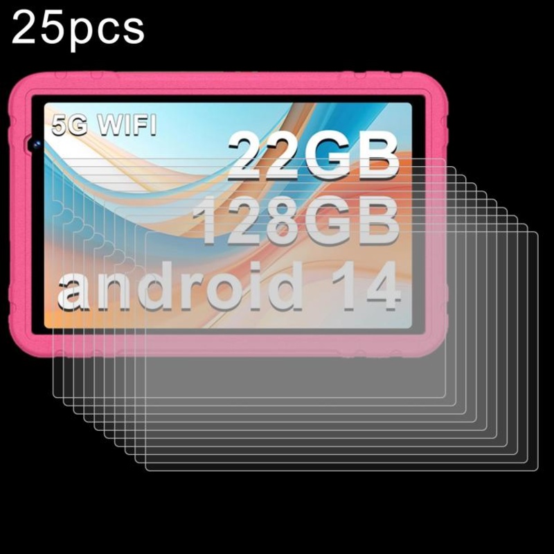 For JUEDUR R500 Tablet 10.1 25pcs 9H 0.3mm Explosion-proof Tempered Glass Film