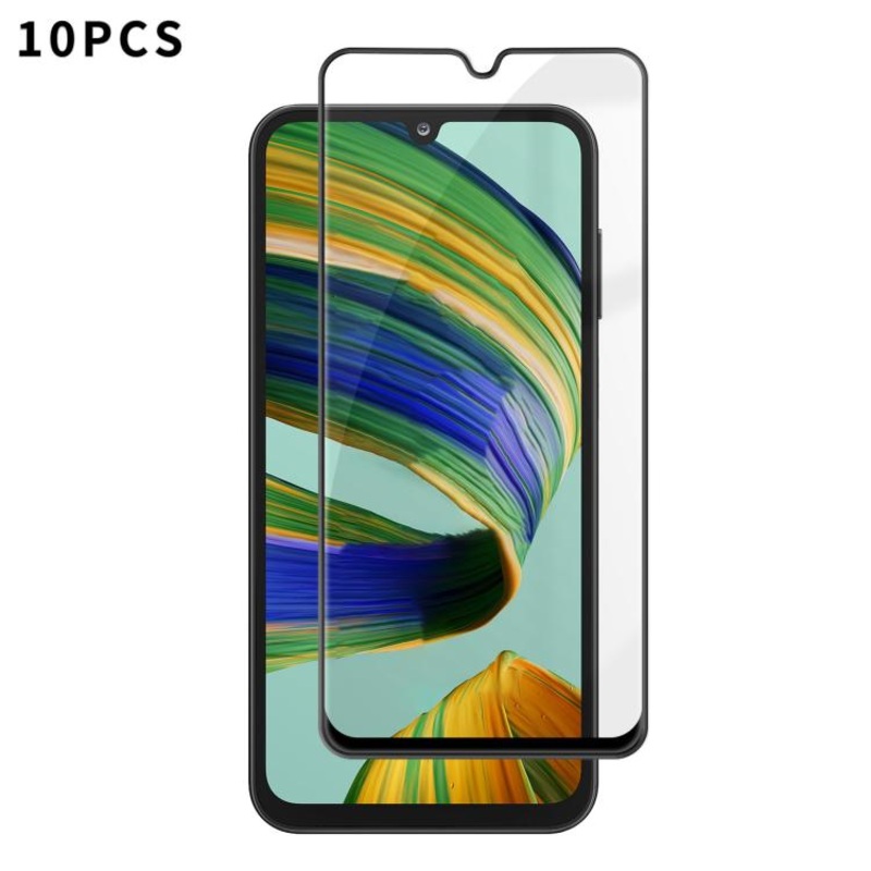 For Samsung Galaxy F15 5G 10pcs Kalebol High-Aluminum Screen-Printed Full-Coverage Anti-Fingerprint Black-Bordered HD Tempered Glass Film