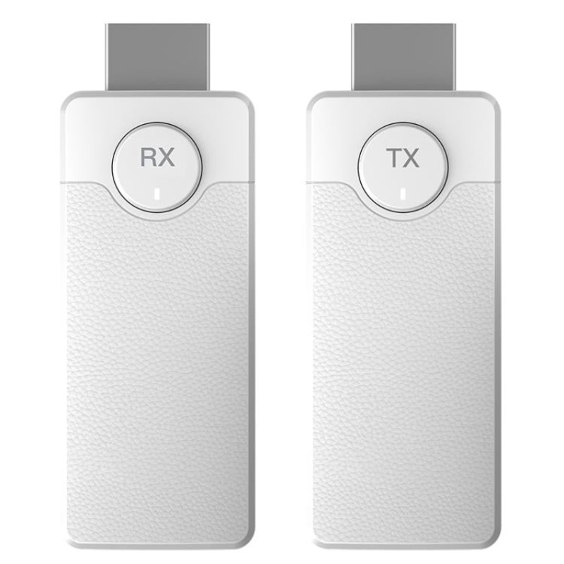 Q50 Leather Texture Wireless HDMI Video Transmitter and Receiver Extender Adapter(White)