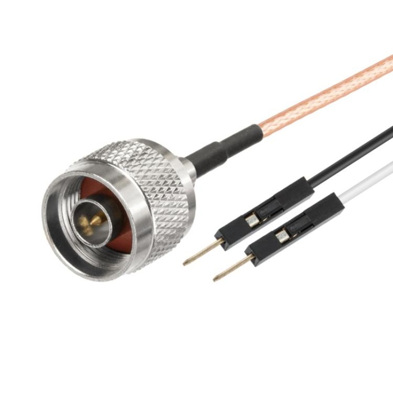 N Male To Dual DuPont Male RG316 RF Test Extension Adapter Cable(1m)