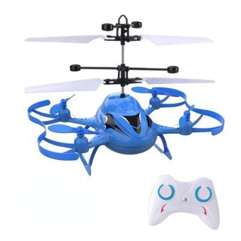 Two-Channel Suspension RC Helicopter Drop-resistant Induction Suspension Aircraft Charging Light Aircraft Kids Toy Gift for Kid red-B
