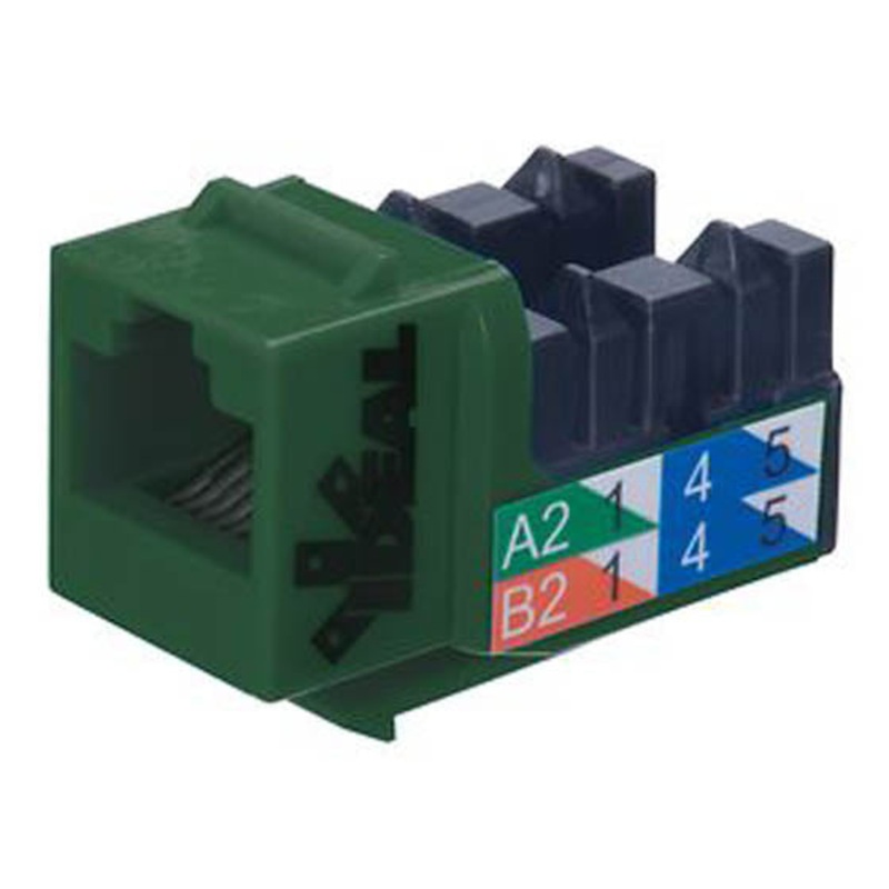 89-750GN - KEYSTONE JACK CAT5E GRN 110