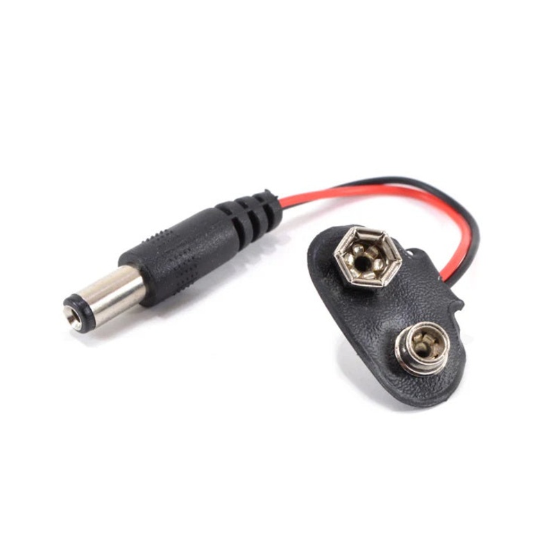 BATTH-900002 - BATTERY SNAP 9V TO 2.1MM DC PWR PLUG T TYPE SNAP