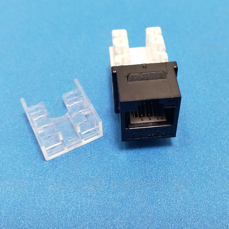 NP-6ABK - KEYSTONE JACK CAT6A BLK 110 90DEG