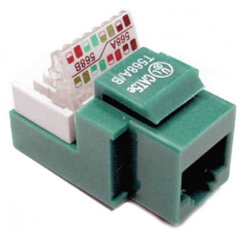 NPJ5GN - KEYSTONE JACK CAT5E GRN TOOLLESS