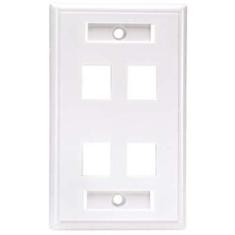 2782007 - WALL PLATE 4PORT WHITE (10 pcs/pkg)