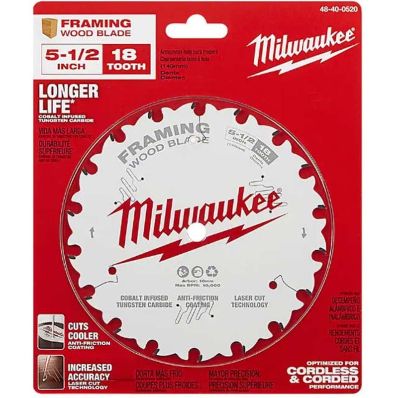48-40-0520 - SAW BLADE 5.5IN 18T FRAMING WOOD CUTTING CIRCULAR BLADE