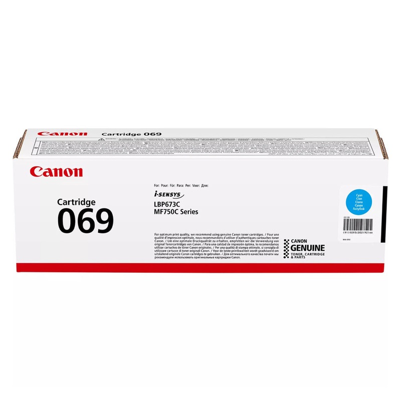 Canon CART069C Toner Cartridge Cyan - 1900 Pages