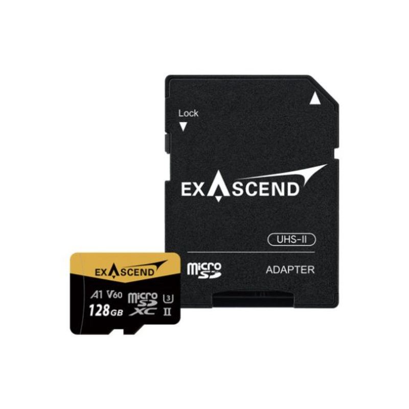 Exascend Catalyst microSDXC 280MB/s UHS-II Memory Card with Adapter - V60