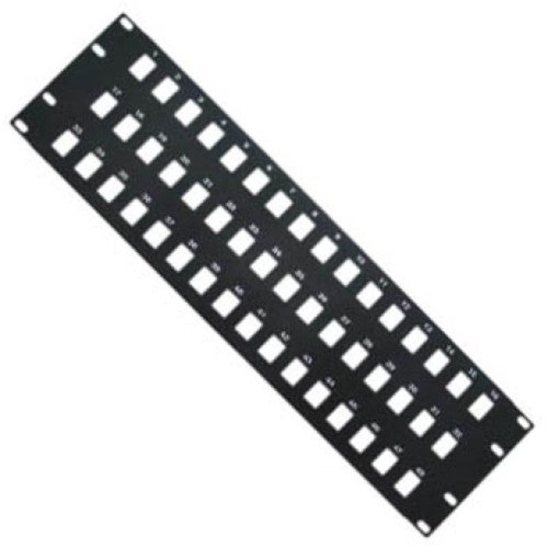 KJ-P48-M - PATCH PANEL BLANK 48PORT 3U 19IN