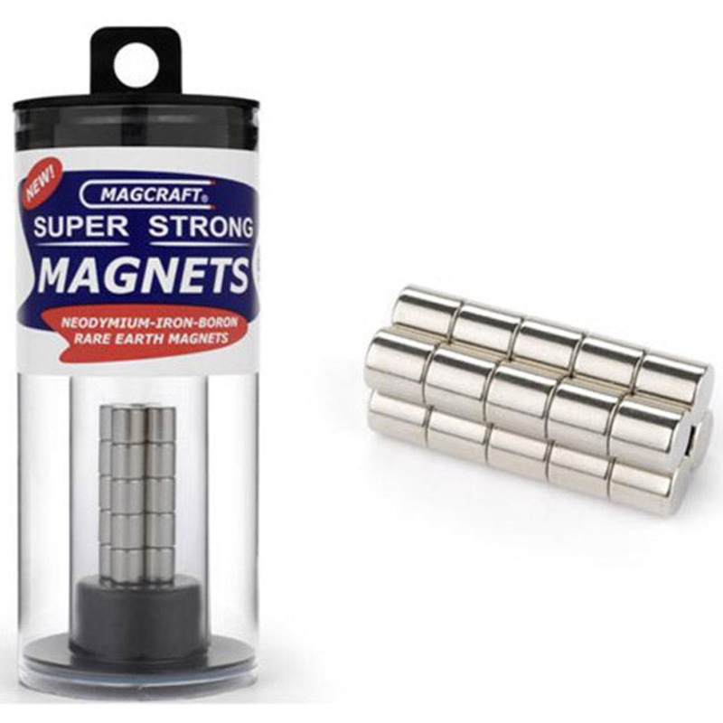 NSN0617 - MAGNET ROD 6.3X6.3MM 2.4KG PULL FORCE RARE EARTH NEODYMIUM (20 pcs/pkg)