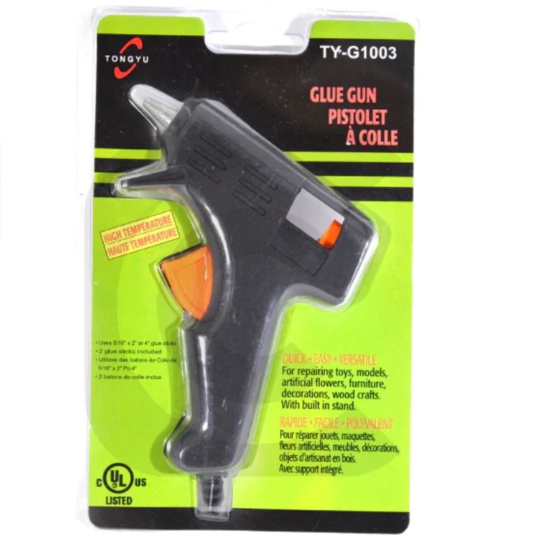 TY-G1003 - GLUE GUN 120V 15W WITH 2 5/16X4IN GLUE STICKS
