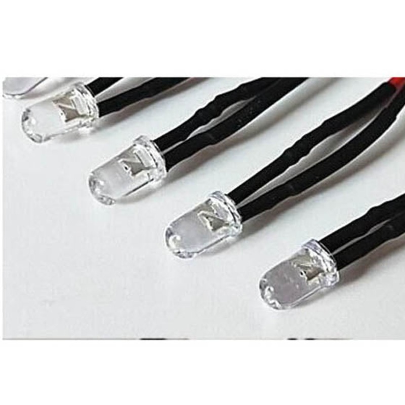 03482 - LED5 FLASHING CLR YEL 12V W/WIRE 20CM