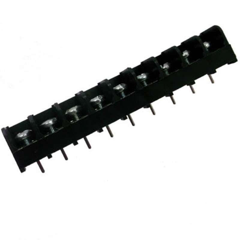 6PCV-09-883 - TERM BLOCK 9P PCST 1ROW 9.5MM TRI BARRIER #6-32 17.9MM WIDE