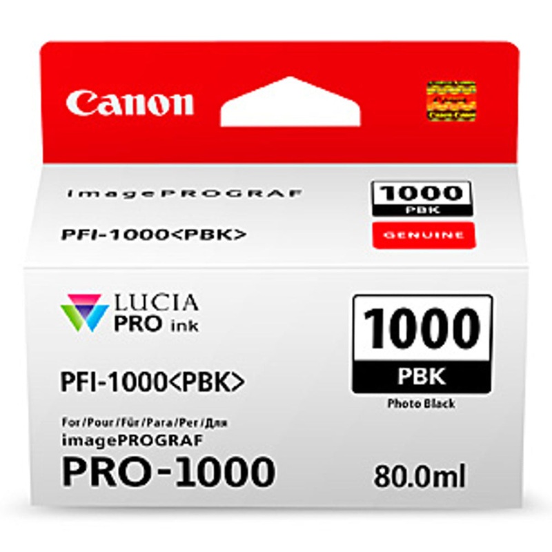 Canon PFI1000PBK Photo High Yield Ink Cartridge 2205 Pages - Black