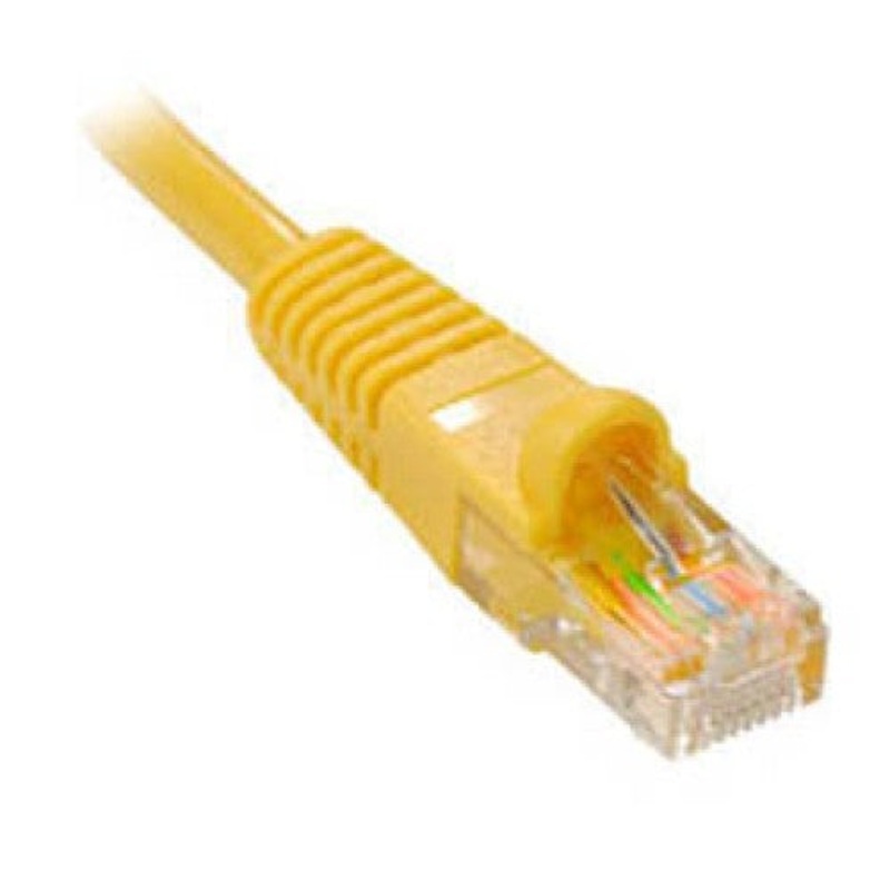 CAT601SY - PATCH CORD CAT5E YEL 1FT SNAGLESS BOOT
