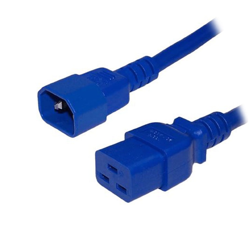 PYKT-3376 - JUMPER CORD 3/14 6FT RND BLU SJT C14 TO C19 FT2 105C 15A/250V