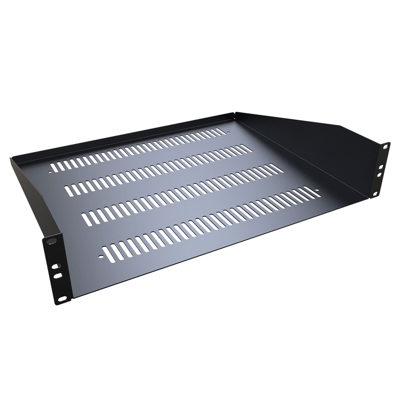 RASVL190314BK1 - RACKMOUNT SHELF 2U 3.5(H)X14.5IN DEPTH VENTED