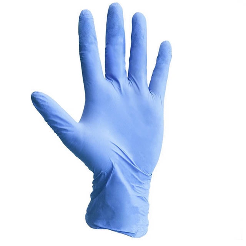 TZR-7484BM-100 - GLOVES NITRILE BLUE LARGE DISPOSABLE POWDER FREE