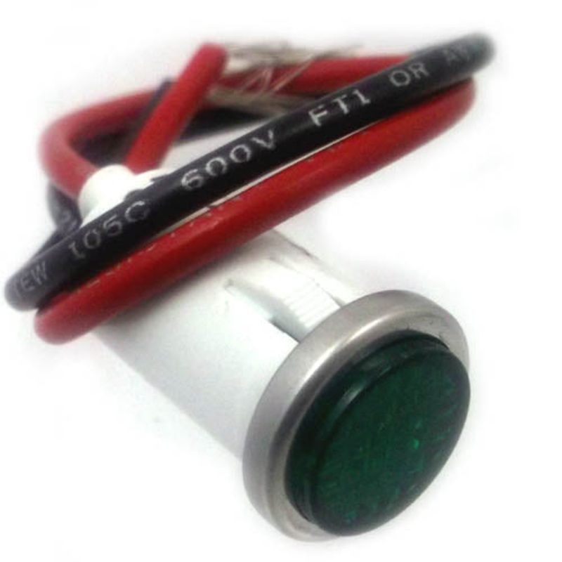 11-2591 - INDICATOR 24V LED 12MM GRN SNAP FIT WITH WIRE