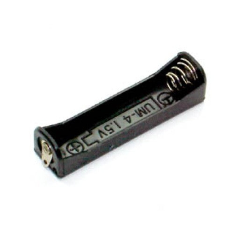 BH411 - BATTERY HOLDER AAAX1(UM-4) PLAS BLK WITH SOLDER LUG CONN