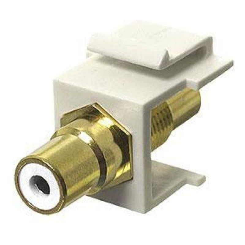 CAT-513SW - KEYSTONE COUPLER RCA WHT JK-JK