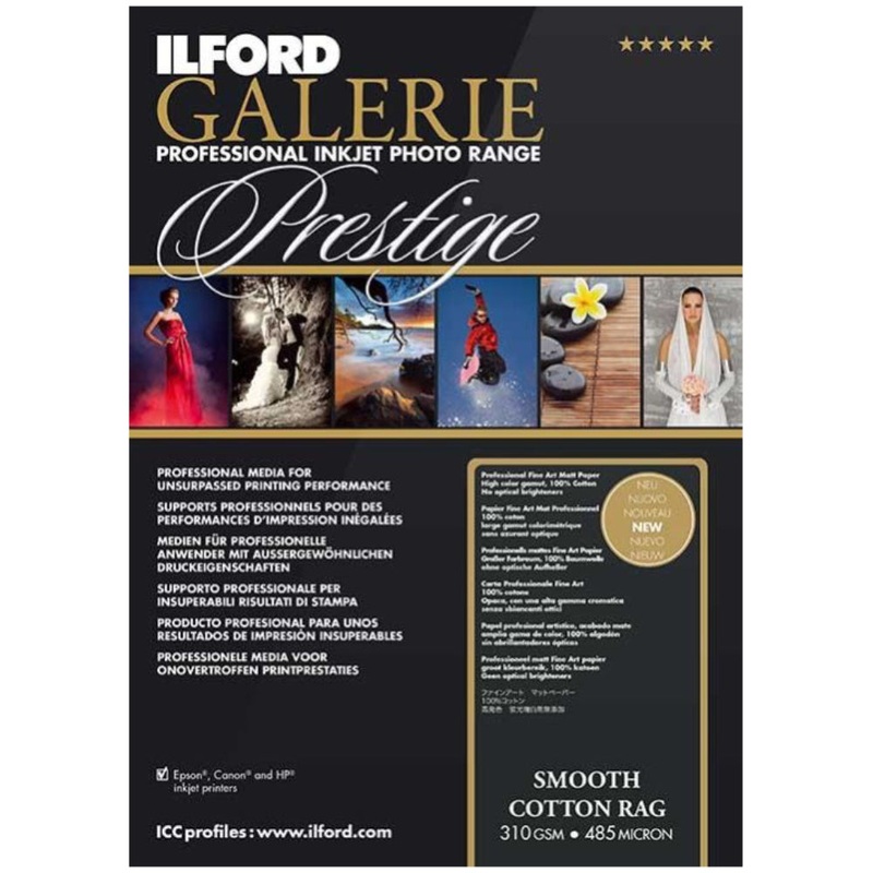 Ilford Galerie Smooth Cotton Rag 310gsm (A4, 25 Sheets)