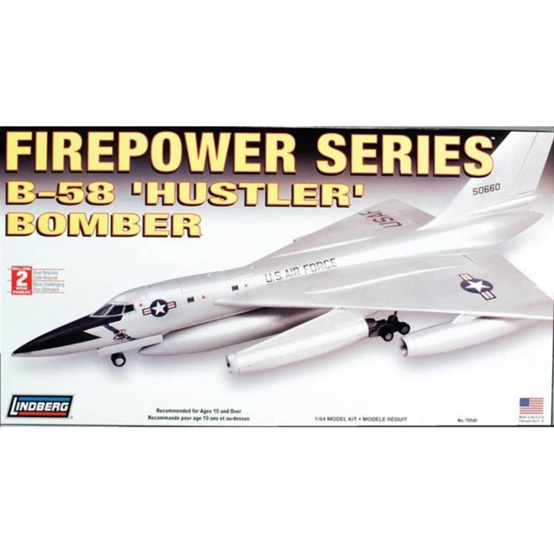 70540 - HUSTLER BOMBER B-58 1/64 SCALE MODEL KIT