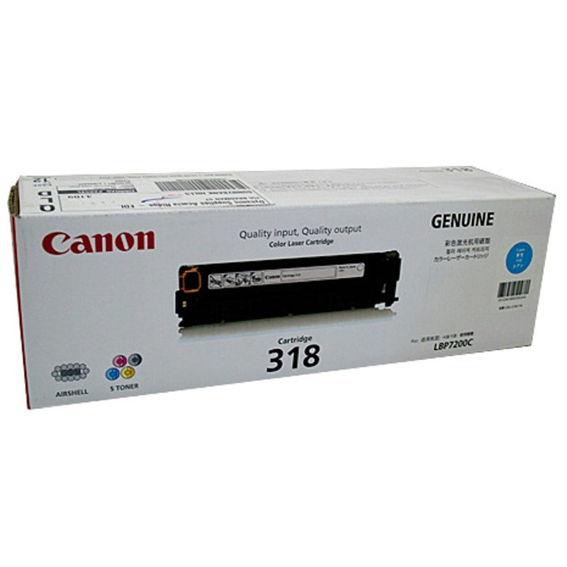 Canon CART318C Laser Toner Cartridge 2400 Pages - Cyan