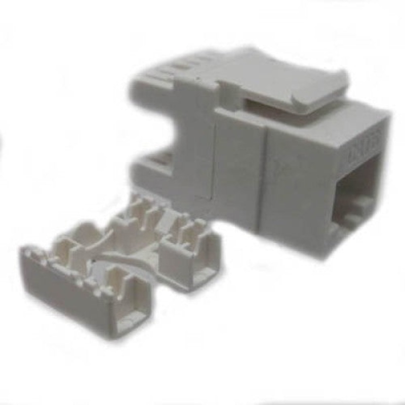 OCT2010-CAT5E-WHITE - KEYSTONE JACK CAT5E WHT 110 180DEG (10 pcs/pkg)
