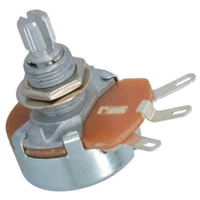 RPA-2K-524 - POT LIN 2K 1/4IN RND 16MM SOL SPLIT KNURL SHAFT