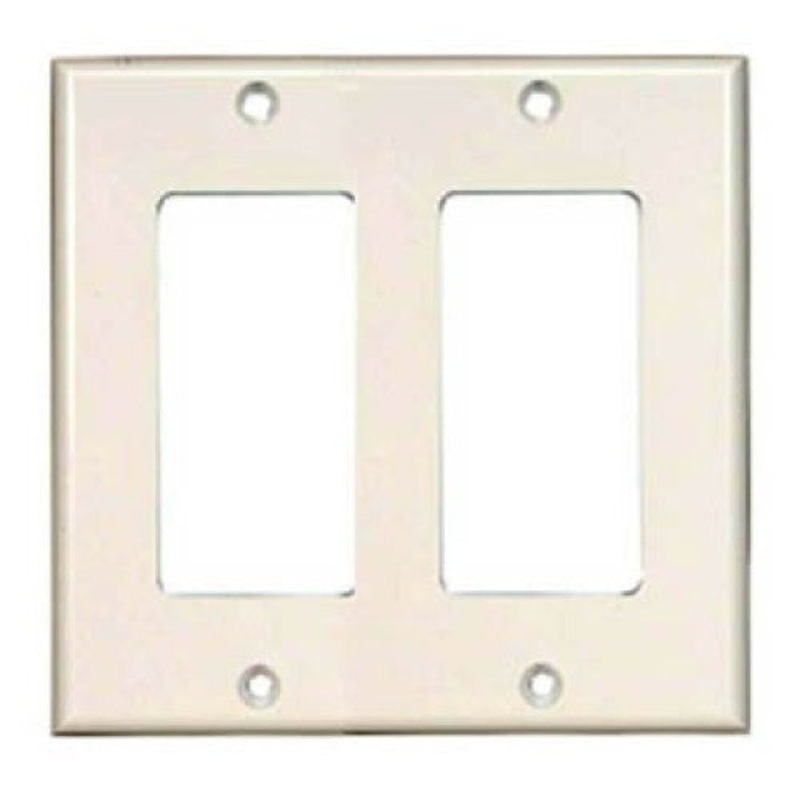052-6995-2 - WALL PLATE DECORA ELECT 2POS WHT PLASTIC (10 pcs/pkg)