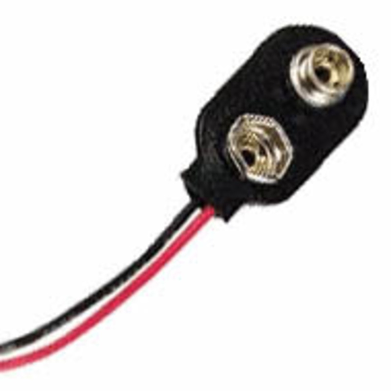 32-8006 - BATTERY SNAP 9V I TYPE PLAS 6IN (5 pcs/pkg)