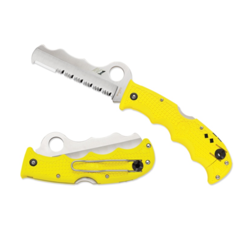 Spyderco Assist Salt Lightweight Yellow - Combo Black Carbide Tip