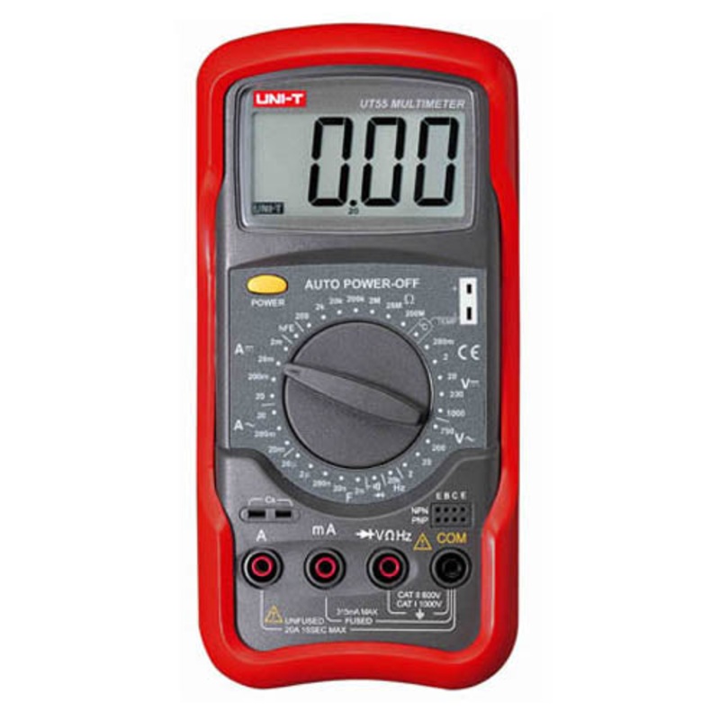 UT55 - MULTIMETER DIGITAL 20A AUTO PWR CAPACITANCE/TEMP/DIODE/TRANS