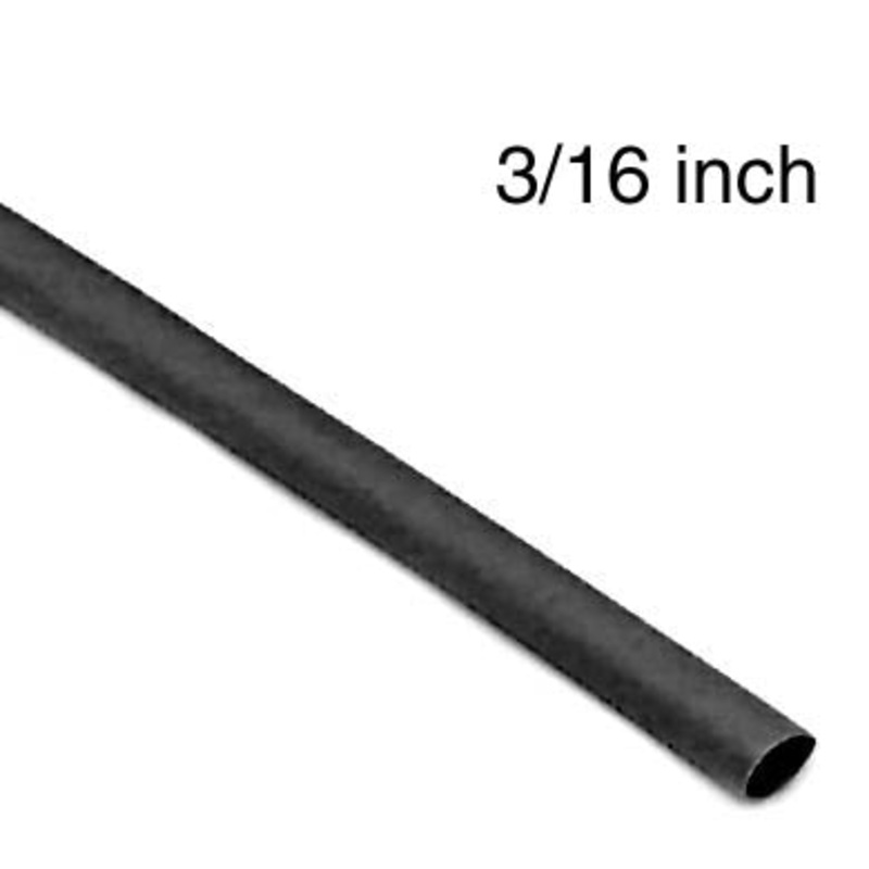 WYA-197B-25 - TUBING HST 3/16INX4FT SW BLK 600V 125C (25 pcs/pkg)