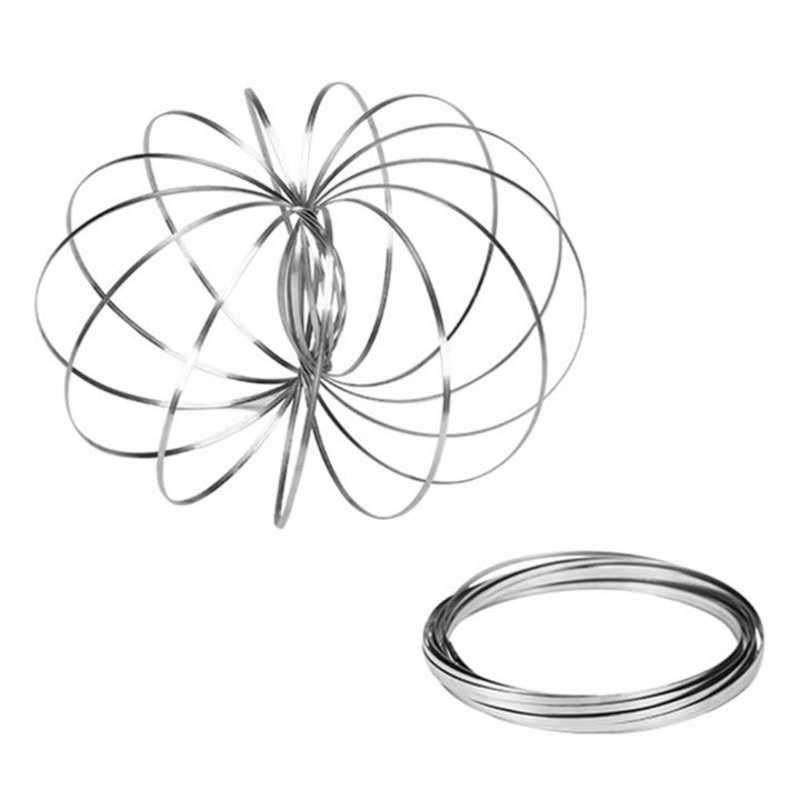 07008-A - FLOW RING SPINNING TOY STAINLESS STEEL STRAND ASSORTED