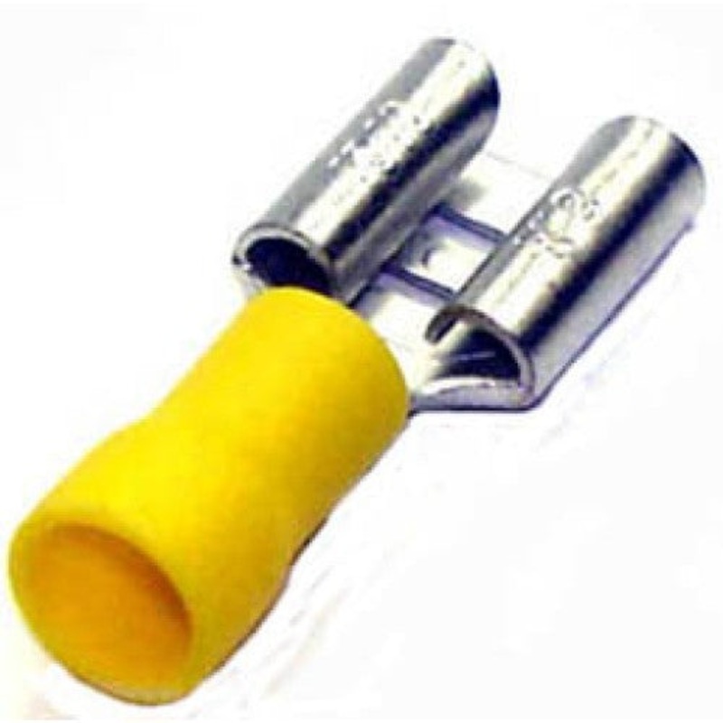 160449-100 - QUICK CONN FEM YEL 0.375IN 12-10 AWG 9.5X1.2MM (100 pcs/pkg)