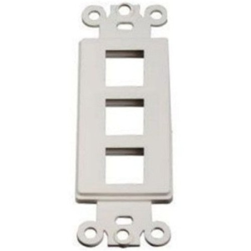 NP-JDS/3 - WALL PLATE DECORA INSERT 3PORT WHITE