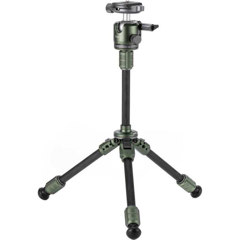 Tilta BT03E Carbon Fiber Tabletop Tripod with Ball Head and Extendable Center Column Forest Green