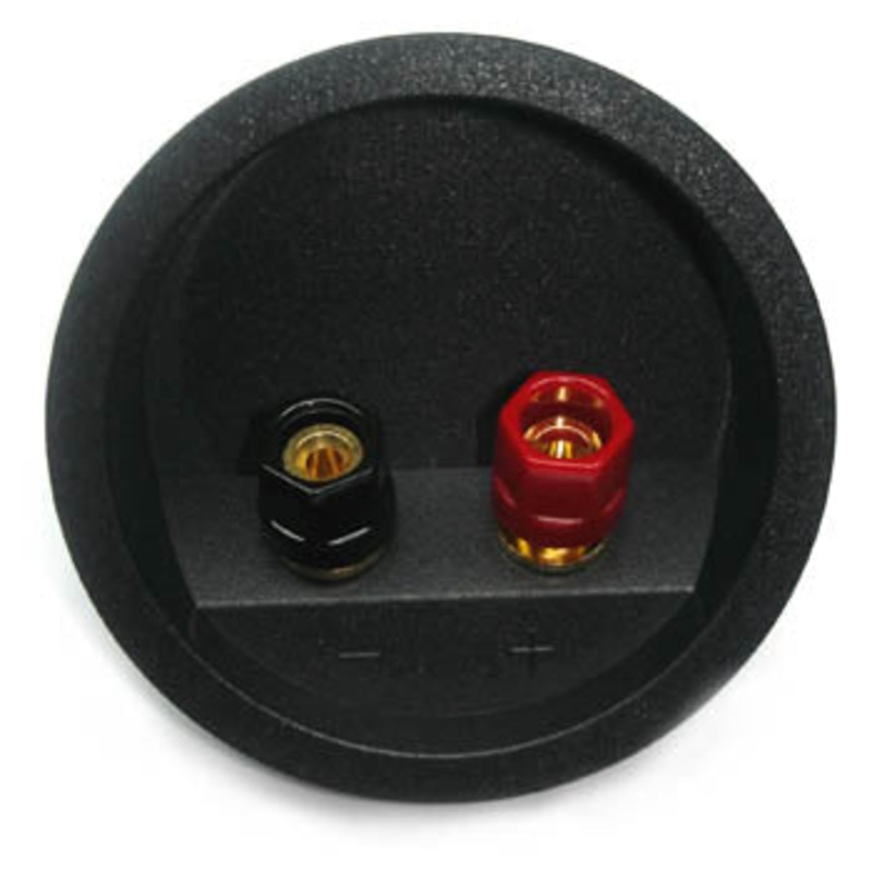 ATEA-1408 - SPEAKER TERM 2POS RND 80MM CHMT WITH BINDING POST RED AND BLK