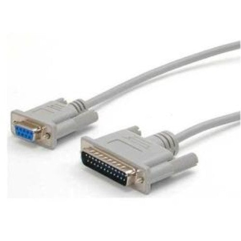 CB-0034A - NULL MODEM CABLE DB9F/25M 10FT
